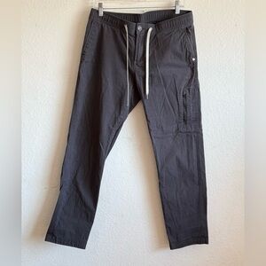 Vuori Pants Adult Large Gray Performance Ripstop Zip Pocket Hiking Mens L
